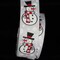 The Ribbon People Winter White Wonderland Snowman Wired Craft Ribbon 1.5" x 27 Yards